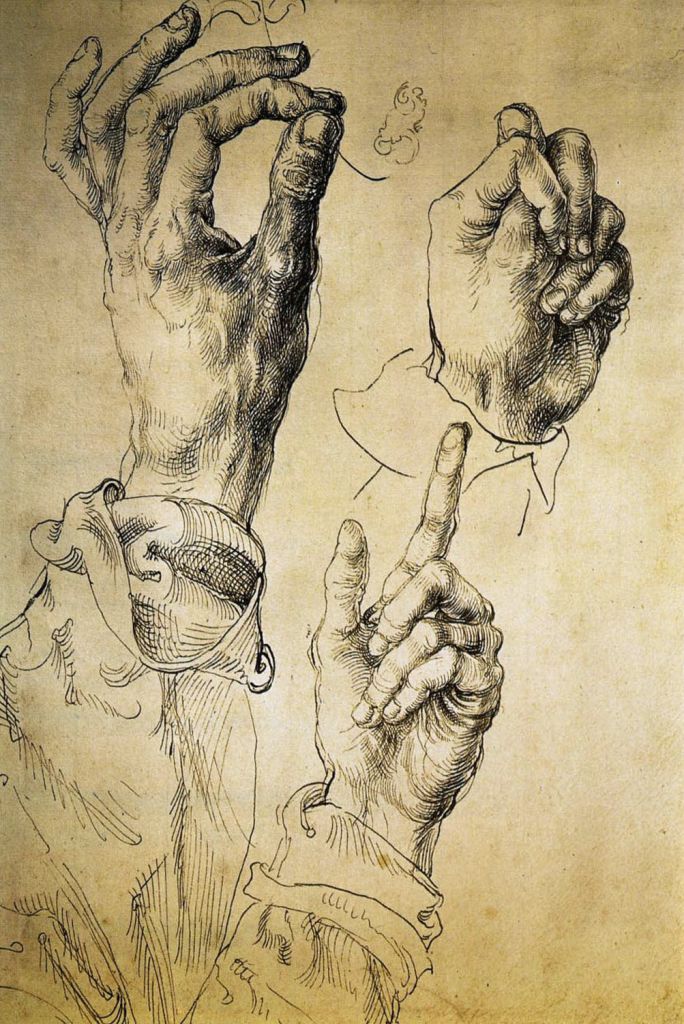 Étude de trois mains | Alberto Durero | Guggenheim Bilbao Museoa
