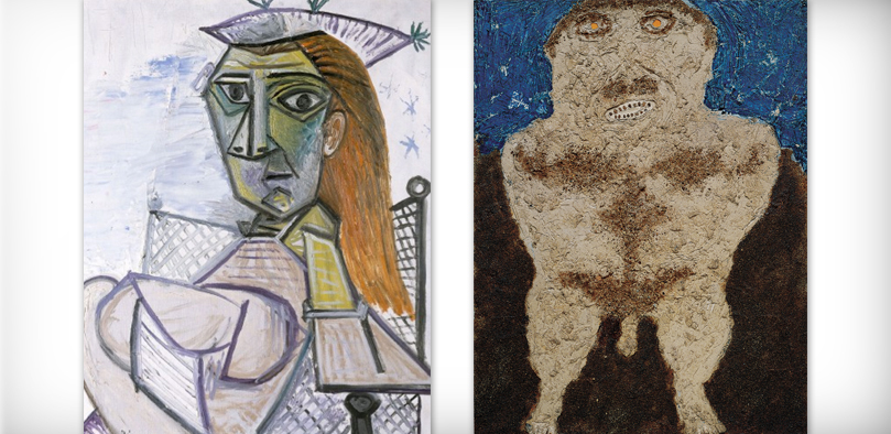 Besaulki batean eseritako emakumea | Pablo Picasso | Guggenheim Bilbao Museoa